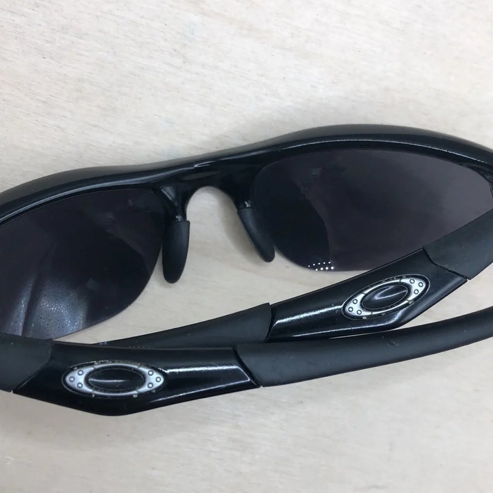 Oakley 03-614  Vintage Half Jacket GLOSSY BLACK SUNGLASSES USA READ FIRST